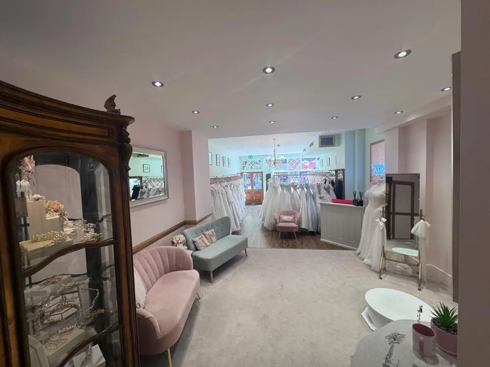 View of Inside Wedding Dress Shop